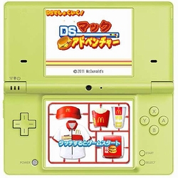 A lime DS playing Ds Mac Adventures